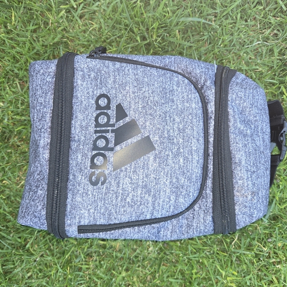 Adidas Portable Lunch Bag Insulated Cooler w/ Handle School Work Bag Gray Clean - Picture 3 of 6
